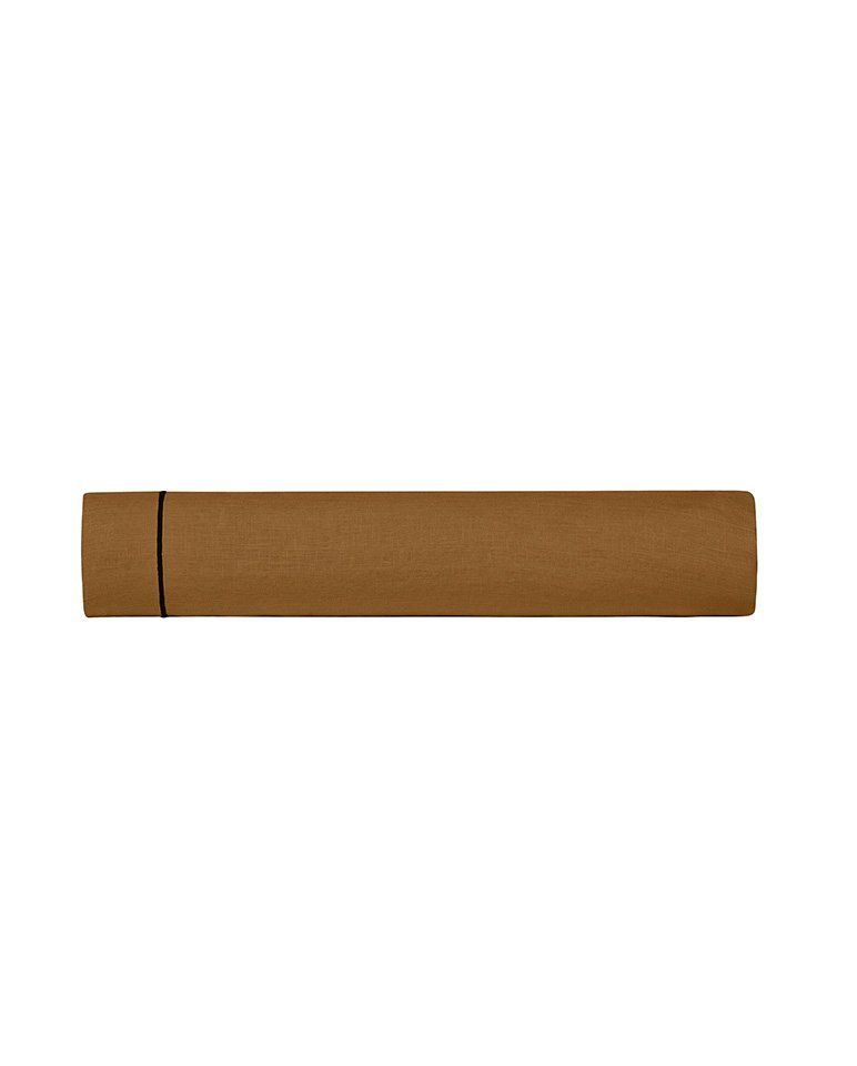 Drap plat en lin | Bronze Bourdon Noir