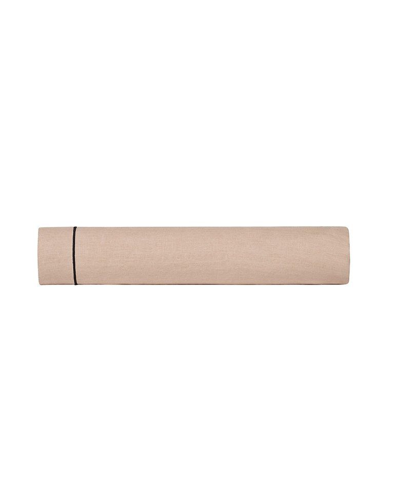 Drap plat en lin | Moka Bourdon Noir