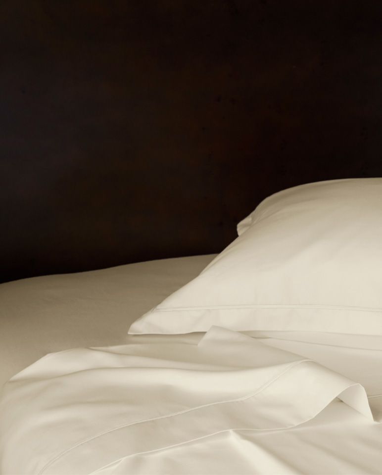 Drap plat en satin | Ivoire Bourdon Ivoire