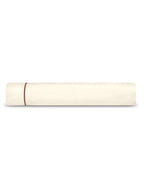 Drap plat en satin | Ivoire Bourdon Brun Noisette