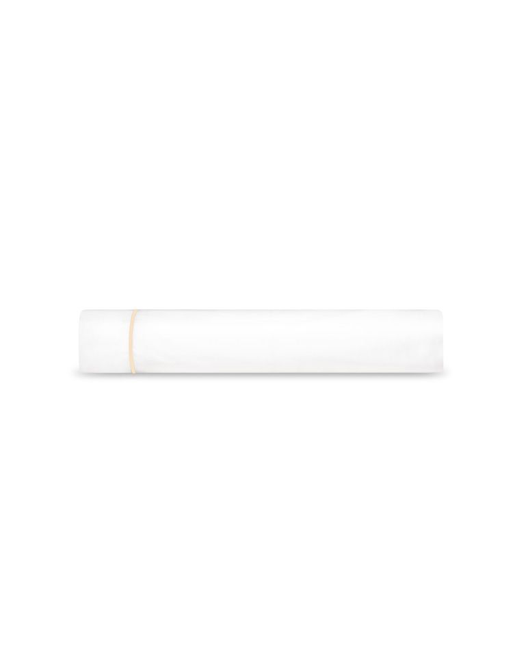 Drap plat en satin | Blanc Bourdon Ecru