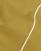 Flat sheet Cotton percale Piping finish | Bronze Green with White Border