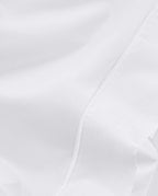 Flat Percale Cotton Sheet with embroidered border | White with White trim