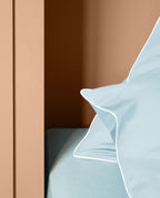 Percale Cotton Fitted Sheet | Celestial Blue
