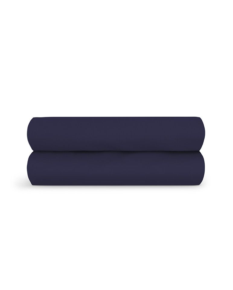 Drap housse Percale de coton | Bleu Nuit