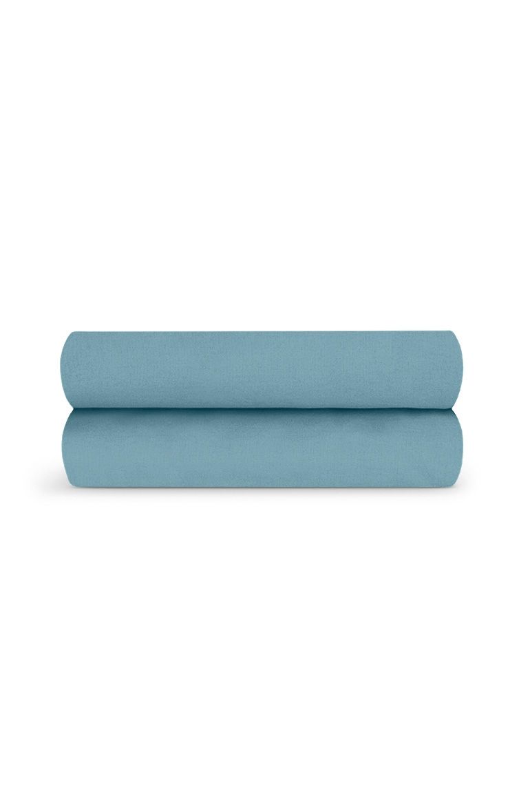 Drap housse Percale de coton | Bleu Chardin