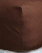 Drap housse Percale de coton | Chocolat