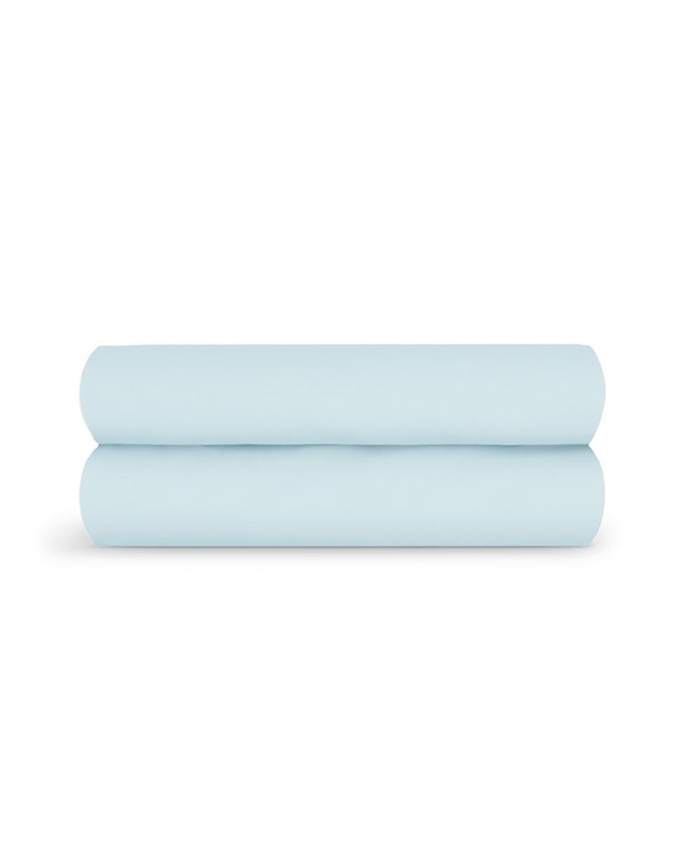 Drap housse Percale de coton | Bleu Céleste