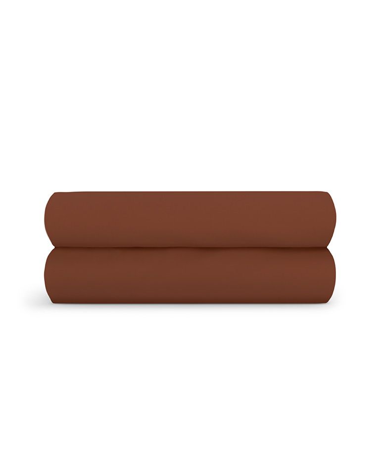 Drap housse Percale de coton | Chocolat