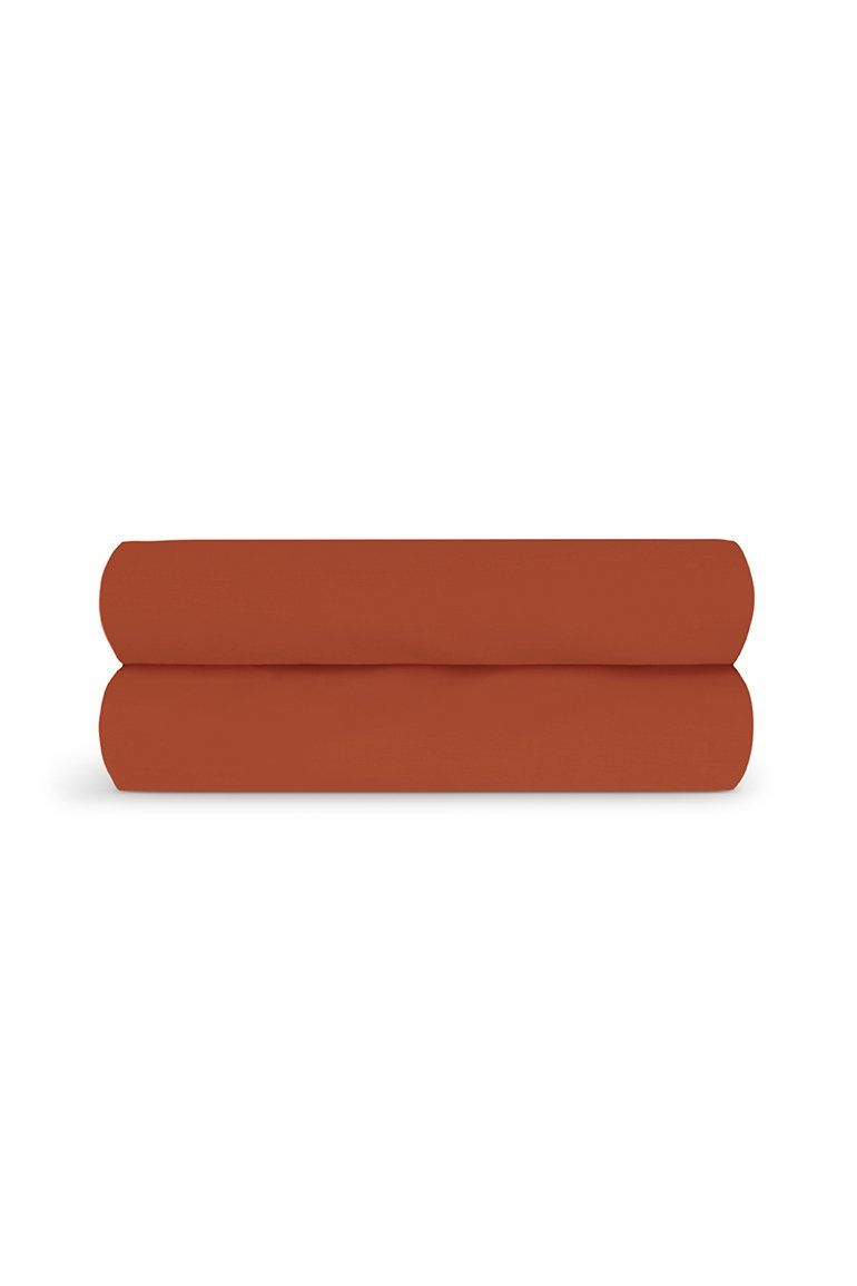 Drap housse Percale de coton | Terracotta