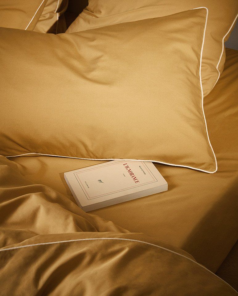 Fitted Sheet Cotton Percale | Ochre
