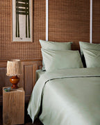 Percale Cotton Fitted Sheet | Almond Green