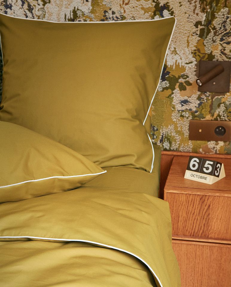 Fitted Sheet Cotton Percale | Bronze Green