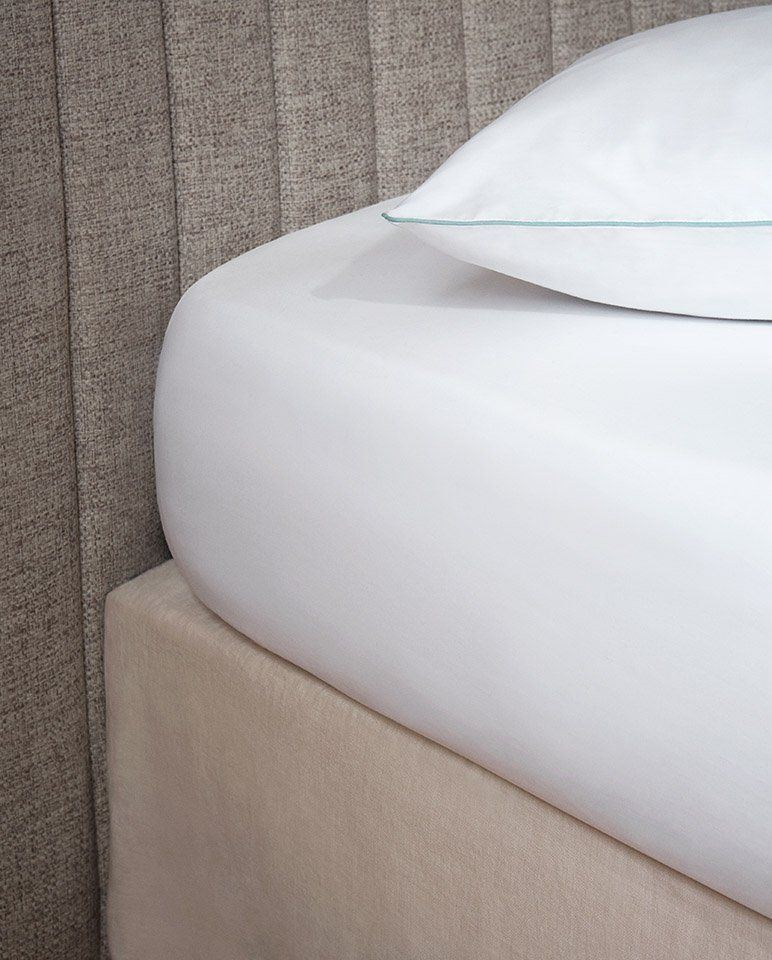 Drap housse Percale de coton | Blanc