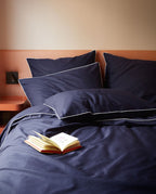 Drap housse Percale de coton | Bleu Nuit