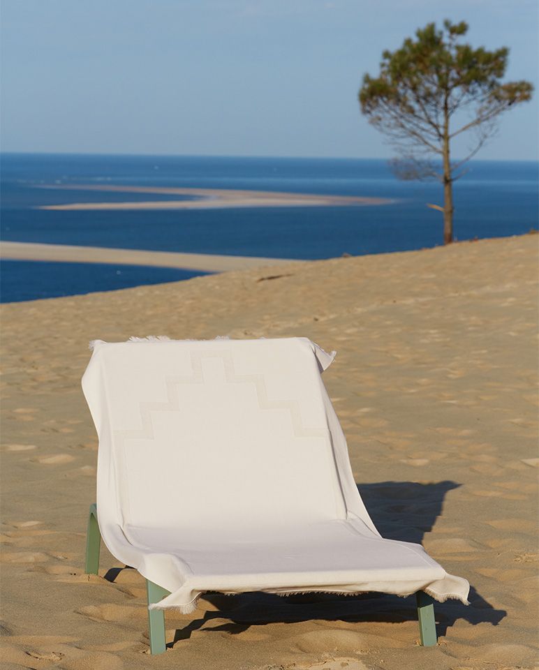 Fouta de plage 90x200 | Crème Perlée