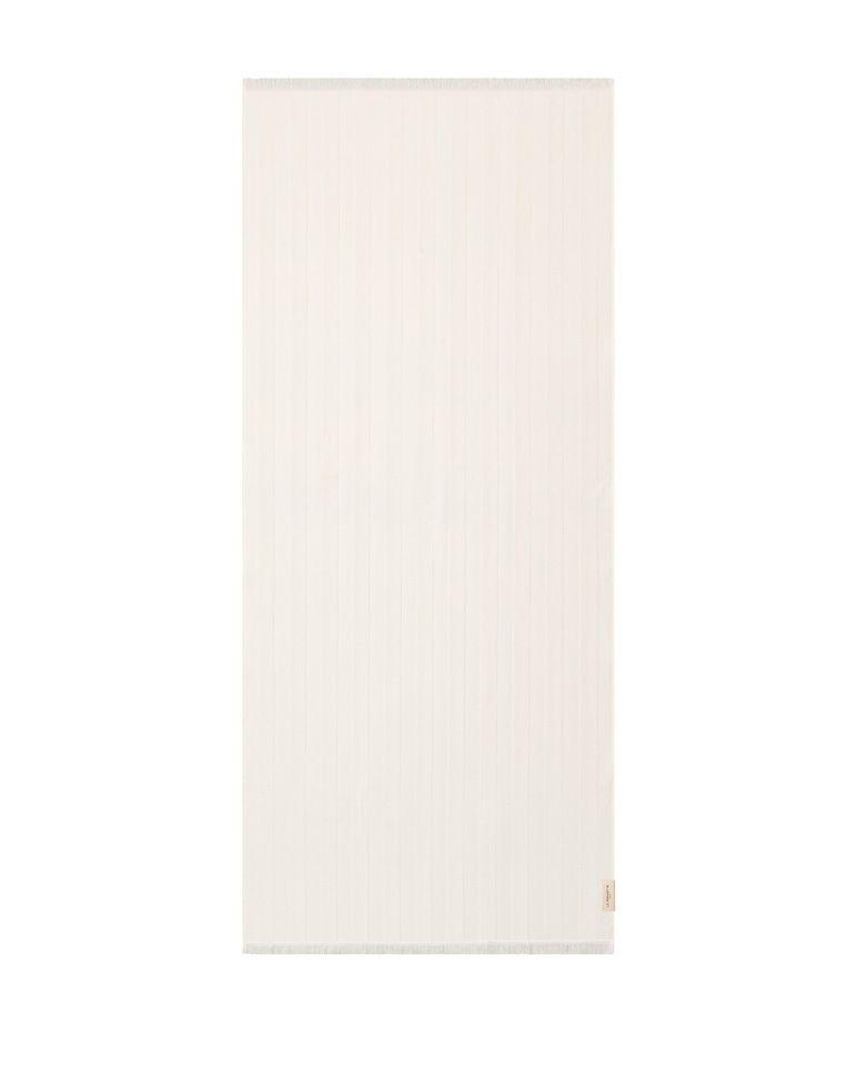 Fouta de plage rayée 90x200 | Blanc Nacré