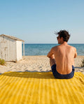 Fouta de plage Rayée XXL 200x200 | Jaune Olympe