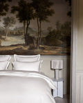 Linen Duvet Cover | White Bumblebee Black