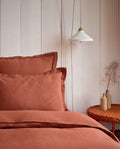 Housse de couette en lin | Terracotta Bourdon Noir