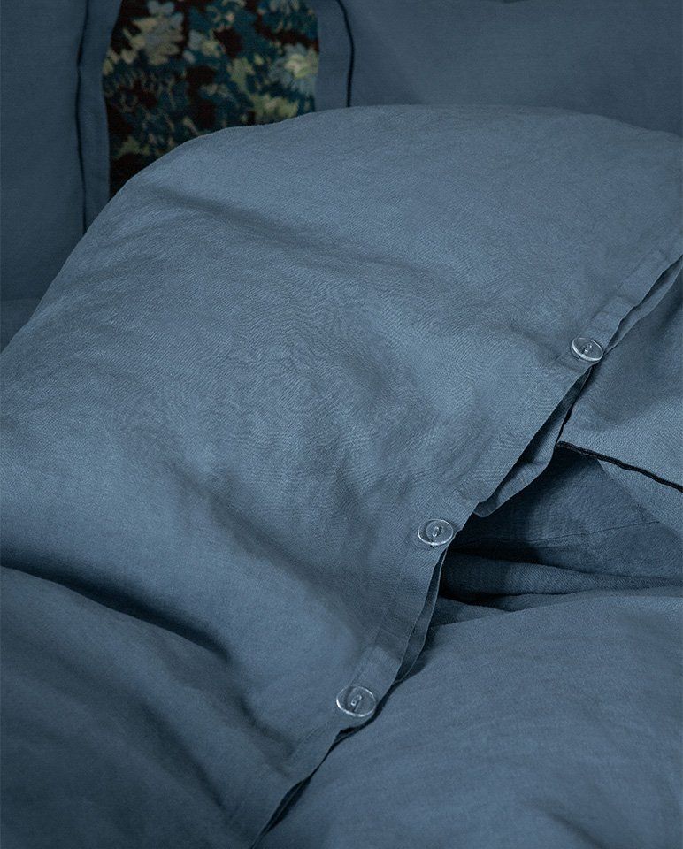 Housse de couette en lin | Bronze Bourdon Noir