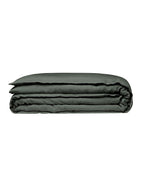 Housse de couette en lin | Gris Laurier Bourdon Noir