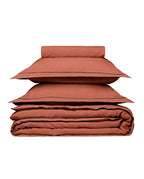 Housse de couette en lin | Terracotta Bourdon Noir