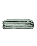 Housse de couette en lin | Vert Sauge Bourdon Noir