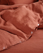 Housse de couette en lin | Moka Bourdon Noir