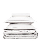 Linen Duvet Cover | White Bumblebee Black