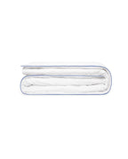 Housse de couette en satin | Blanc Bourdon Bleu Cobalt