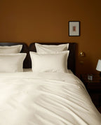 Housse de couette en satin | Ivoire Bourdon Ivoire