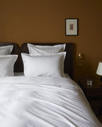 Satin Duvet Cover | White Bourdon Ecru