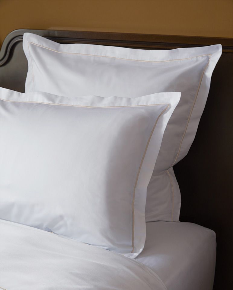 Satin Duvet Cover | White Bourdon Ecru