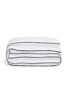 Housse de couette Percale de coton | Blanc Liseré Noir