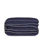 Housse de couette Percale de coton | Bleu Nuit Liseré Blanc