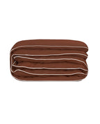 Housse de couette Percale de coton | Chocolat Liseré Blanc