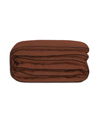 Housse de couette Percale de coton | Chocolat Liseré Noir