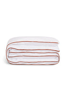 Housse de couette Percale de coton | Blanc Liseré Rouge Basque