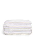Housse de couette Percale de coton | Blanc Liseré Ecru
