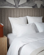 Housse de couette Percale de coton | Blanc Liseré Blanc