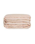 Housse de couette Percale de coton | Nude Liseré Blanc