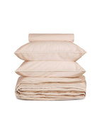 Housse de couette Percale de coton | Nude Liseré Blanc