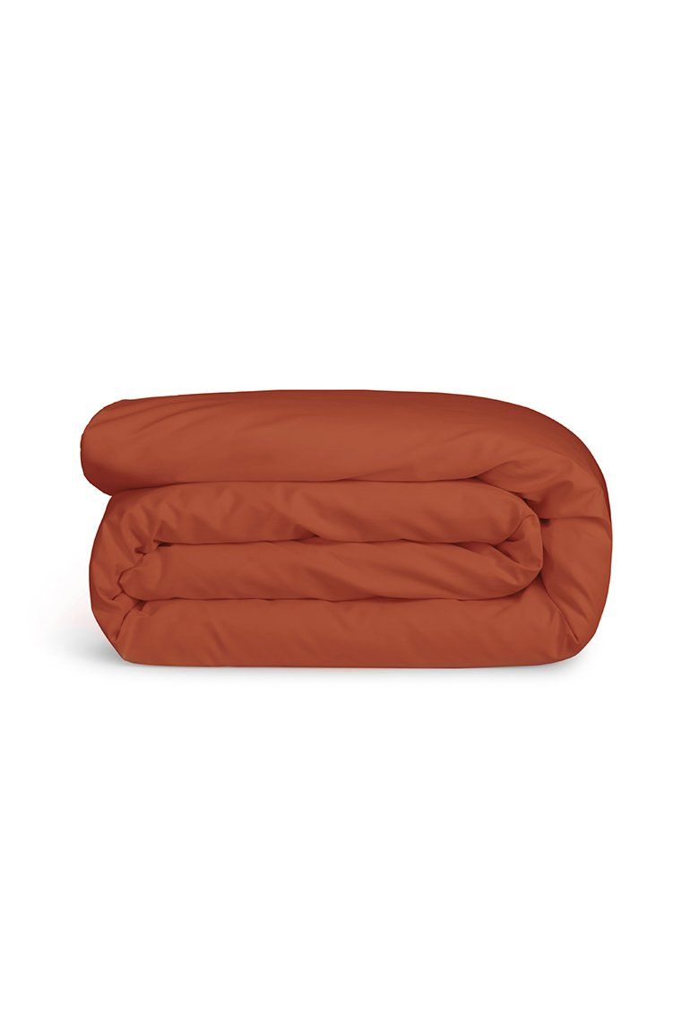 Housse de couette Percale de coton | Terracotta