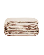 Housse de couette Percale de coton | Ecru Liseré Brun Auburn