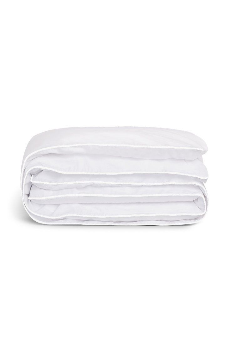 Housse de couette Percale de coton | Blanc Liseré Blanc
