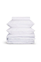 Housse de couette Percale de coton | Blanc Liseré Blanc
