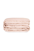 Housse de couette Percale de coton | Rose Nymphe Liseré Blanc