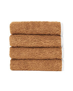Lot de 4 carrés visage | Macchiato Liseré Blanc