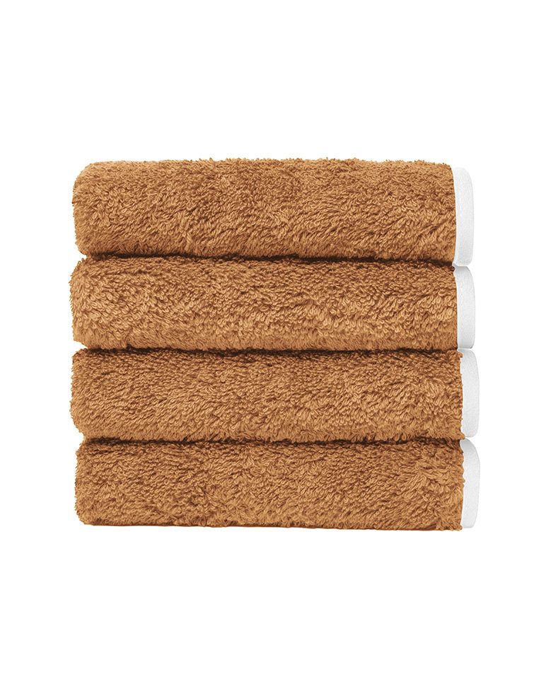 Lot de 4 carrés visage | Macchiato Liseré Blanc
